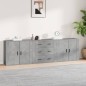 vidaXL Sideboards 3 Stk. Betongrau Holzwerkstoff vidaXL Sideboards 3 Stk. Betongrau Holzwerkstoff