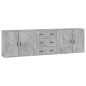 vidaXL Sideboards 3 Stk. Betongrau Holzwerkstoff vidaXL Sideboards 3 Stk. Betongrau Holzwerkstoff