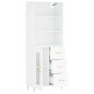 Highboard Hochglanz-Weiß 69,5x34x180 cm Holzwerkstoff Highboard Hochglanz-Weiß 69,5x34x180 cm Holzwerkstoff
