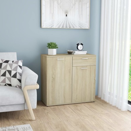 vidaXL Sideboard Sonoma-Eiche 80x36x75 cm Holzwerkstoff