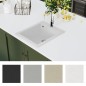 vidaXL Granitspüle Einzelbecken Cremeweiß vidaXL Granitspüle Einzelbecken Cremeweiß