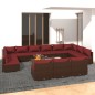 vidaXL 13-tlg. Garten-Lounge-Set mit Kissen Braun Poly Rattan vidaXL 13-tlg. Garten-Lounge-Set mit Kissen Braun Poly Rattan