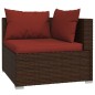 vidaXL 13-tlg. Garten-Lounge-Set mit Kissen Braun Poly Rattan vidaXL 13-tlg. Garten-Lounge-Set mit Kissen Braun Poly Rattan