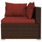 vidaXL 13-tlg. Garten-Lounge-Set mit Kissen Braun Poly Rattan vidaXL 13-tlg. Garten-Lounge-Set mit Kissen Braun Poly Rattan