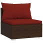 vidaXL 13-tlg. Garten-Lounge-Set mit Kissen Braun Poly Rattan vidaXL 13-tlg. Garten-Lounge-Set mit Kissen Braun Poly Rattan