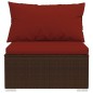 vidaXL 13-tlg. Garten-Lounge-Set mit Kissen Braun Poly Rattan vidaXL 13-tlg. Garten-Lounge-Set mit Kissen Braun Poly Rattan