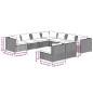 vidaXL 9-tlg. Garten-Lounge-Set mit Kissen Braun Poly Rattan vidaXL 9-tlg. Garten-Lounge-Set mit Kissen Braun Poly Rattan