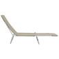 vidaXL Klappliegen 2 Stk. Stahl und Stoff Taupe vidaXL Klappliegen 2 Stk. Stahl und Stoff Taupe