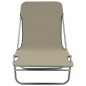 vidaXL Klappliegen 2 Stk. Stahl und Stoff Taupe vidaXL Klappliegen 2 Stk. Stahl und Stoff Taupe