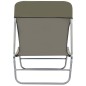 vidaXL Klappliegen 2 Stk. Stahl und Stoff Taupe vidaXL Klappliegen 2 Stk. Stahl und Stoff Taupe
