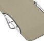 vidaXL Klappliegen 2 Stk. Stahl und Stoff Taupe vidaXL Klappliegen 2 Stk. Stahl und Stoff Taupe