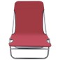 vidaXL Klappliegen 2 Stk. Stahl und Stoff Rot vidaXL Klappliegen 2 Stk. Stahl und Stoff Rot
