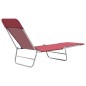 vidaXL Klappliegen 2 Stk. Stahl und Stoff Rot vidaXL Klappliegen 2 Stk. Stahl und Stoff Rot