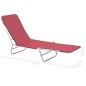 vidaXL Klappliegen 2 Stk. Stahl und Stoff Rot vidaXL Klappliegen 2 Stk. Stahl und Stoff Rot