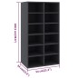 vidaXL Schuhregal Grau 54x34x100,5 cm Holzwerkstoff vidaXL Schuhregal Grau 54x34x100,5 cm Holzwerkstoff