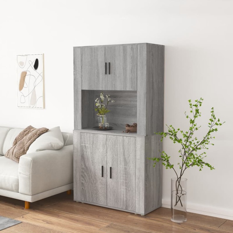 vidaXL Highboard Grau Sonoma Holzwerkstoff vidaXL Highboard Grau Sonoma Holzwerkstoff