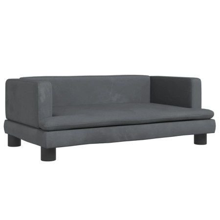 vidaXL Hundebett Dunkelgrau 80x45x30 cm Samt