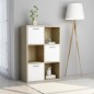 vidaXL Lagerschrank Weiß Sonoma-Eiche 60x29,5x90 cm Holzwerkstoff vidaXL Lagerschrank Weiß Sonoma-Eiche 60x29,5x90 cm Holzwerkstoff