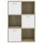 vidaXL Lagerschrank Weiß Sonoma-Eiche 60x29,5x90 cm Holzwerkstoff vidaXL Lagerschrank Weiß Sonoma-Eiche 60x29,5x90 cm Holzwerkstoff