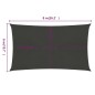 vidaXL Sonnensegel 160 g/m² Anthrazit 6x8 m HDPE vidaXL Sonnensegel 160 g/m² Anthrazit 6x8 m HDPE
