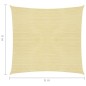 vidaXL Sonnensegel 160 g/m² Beige 6x6 m HDPE vidaXL Sonnensegel 160 g/m² Beige 6x6 m HDPE