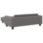 vidaXL Kindersofa mit Hocker Grau 100x50x30 cm Kunstleder vidaXL Kindersofa mit Hocker Grau 100x50x30 cm Kunstleder