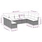 vidaXL 9-tlg. Garten-Sofagarnitur mit Kissen Grau Poly Rattan vidaXL 9-tlg. Garten-Sofagarnitur mit Kissen Grau Poly Rattan