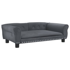 vidaXL Hundebett Dunkelgrau 95x55x30 cm Samt