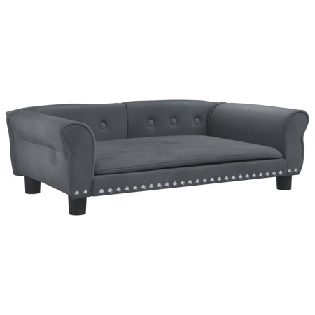vidaXL Hundebett Dunkelgrau 95x55x30 cm Samt