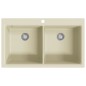 vidaXL Granitspüle Doppelbecken Beige vidaXL Granitspüle Doppelbecken Beige