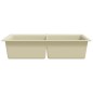 vidaXL Granitspüle Doppelbecken Beige vidaXL Granitspüle Doppelbecken Beige