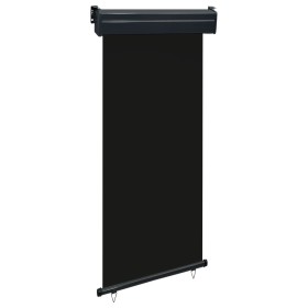 vidaXL Balkon-Seitenmarkise 105x250 cm Schwarz