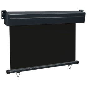 vidaXL Balkon-Seitenmarkise 105x250 cm Schwarz