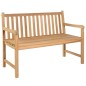 vidaXL Gartenbank mit Roter Auflage 120 cm Massivholz Teak vidaXL Gartenbank mit Roter Auflage 120 cm Massivholz Teak