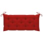 vidaXL Gartenbank mit Roter Auflage 120 cm Massivholz Teak vidaXL Gartenbank mit Roter Auflage 120 cm Massivholz Teak