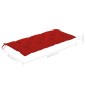 vidaXL Gartenbank mit Roter Auflage 120 cm Massivholz Teak vidaXL Gartenbank mit Roter Auflage 120 cm Massivholz Teak