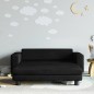 vidaXL Kindersofa mit Hocker Schwarz 100x50x30 cm Samt vidaXL Kindersofa mit Hocker Schwarz 100x50x30 cm Samt