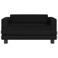 vidaXL Kindersofa mit Hocker Schwarz 100x50x30 cm Samt vidaXL Kindersofa mit Hocker Schwarz 100x50x30 cm Samt
