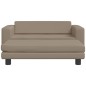 vidaXL Kindersofa mit Hocker Cappuccino-Braun 100x50x30 cm Kunstleder