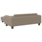 vidaXL Kindersofa mit Hocker Cappuccino-Braun 100x50x30 cm Kunstleder