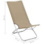 vidaXL Klappbare Strandstühle 2 Stk. Taupe Stoff vidaXL Klappbare Strandstühle 2 Stk. Taupe Stoff