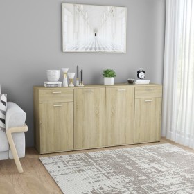 vidaXL Sideboard Sonoma-Eiche 160x36x75 cm Holzwerkstoff