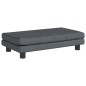 vidaXL Kindersofa mit Hocker Dunkelgrau 100x50x30 cm Samt vidaXL Kindersofa mit Hocker Dunkelgrau 100x50x30 cm Samt