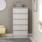 vidaXL Sideboard mit Schubladen Betongrau 60x35x121 cm Holzwerkstoff vidaXL Sideboard mit Schubladen Betongrau 60x35x121 cm Holzwerkstoff