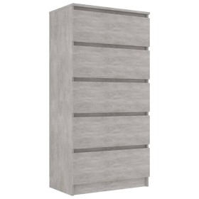 vidaXL Sideboard mit Schubladen Betongrau 60x35x121 cm Holzwerkstoff
