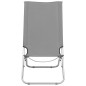 vidaXL Klappbare Strandstühle 2 Stk. Grau Stoff vidaXL Klappbare Strandstühle 2 Stk. Grau Stoff