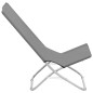 vidaXL Klappbare Strandstühle 2 Stk. Grau Stoff vidaXL Klappbare Strandstühle 2 Stk. Grau Stoff