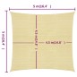 vidaXL Sonnensegel 160 g/m² Beige 5x5 m HDPE vidaXL Sonnensegel 160 g/m² Beige 5x5 m HDPE