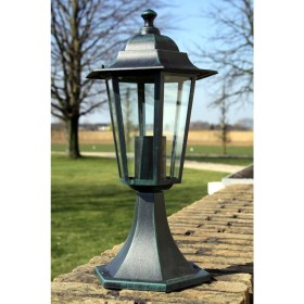vidaXL Gartenlaternen 2 Stk. Dunkelgrün/Schwarz Aluminium 