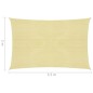 vidaXL Sonnensegel 160 g/m² Beige 2x3,5 m HDPE